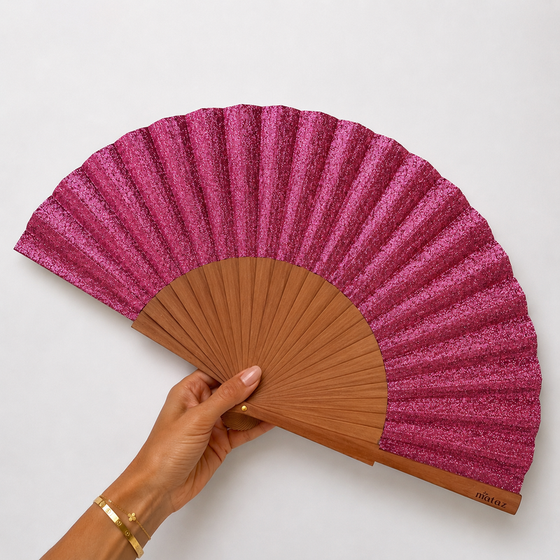 New — Neon Queen glitter fan by mataz