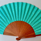 New — Turquoise Lagoon glitter fan by mataz