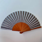 New — Silver Grey glitter fan by mataz