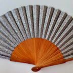 New — Silver Grey glitter fan by mataz