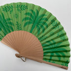 ÉVENTAIL ILLUSTRÉ PALMIER RIVIERA VERT – éventail by mataz