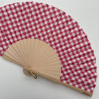 ÉVENTAIL ILLUSTRÉ VICHY MUSE FRAMBOISE – éventail by mataz
