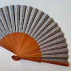 New — Silver Grey glitter fan by mataz